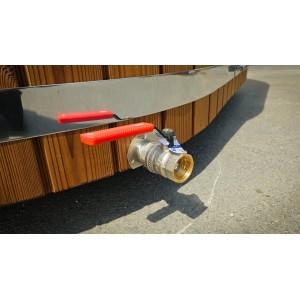 Acrylic square hot tub with external heater / 202cm Quadro