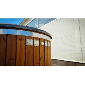 Acrylic square hot tub with external heater / 202cm Quadro