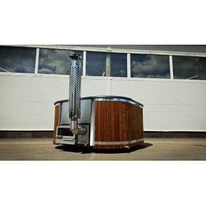 Acrylic square hot tub with external heater / 202cm Quadro