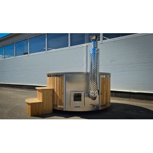 Akrilinis kubilas su integruota krosnele / 200cm - 225cm