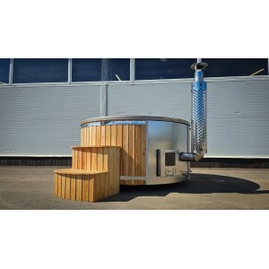 Akrilinis kubilas su integruota krosnele / 200cm - 225cm