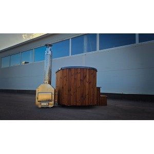 Fiberglass ofuro hot tub with external heater / 2 person hot tub