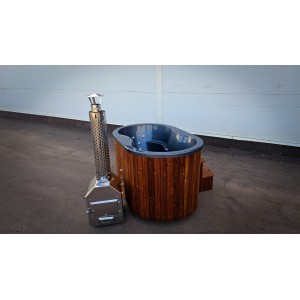 Fiberglass ofuro hot tub with external heater / 2 person hot tub