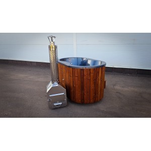 Fiberglass ofuro hot tub with external heater / 2 person hot tub
