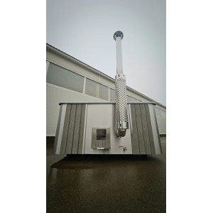 Fiberglass square hot tub with integrated heater / 220cm Quadro