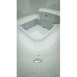 Fiberglass square hot tub with integrated heater / 220cm Quadro