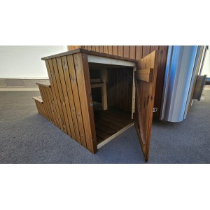 Stiklo pluosto kvadratinis kubilas su integruota krosnele / 220cm Quadro