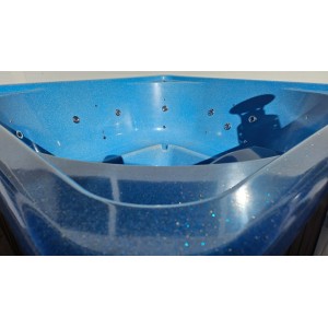 Fiberglass square hot tub with integrated heater / 220cm Quadro