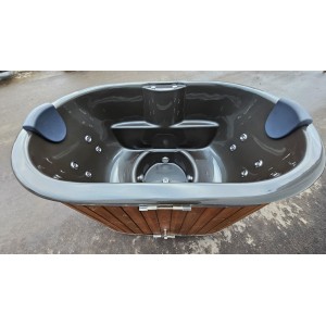 Fiberglass ofuro hot tub with external heater / 2 person hot tub