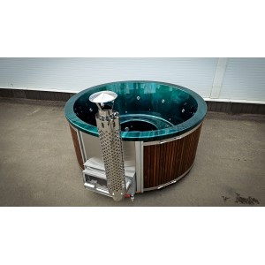 Acrylic hot tub with external heater / 200cm - 225cm