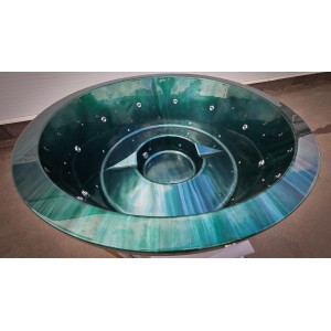 Akrilinis kubilas su išorine krosnele / 200cm - 225cm