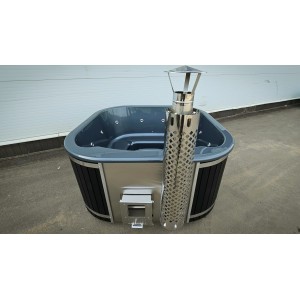 Acrylic square hot tub with integrated heater / 202cm Quadro