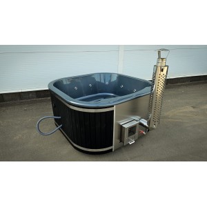 Acrylic square hot tub with integrated heater / 202cm Quadro