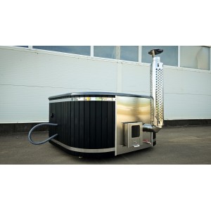 Acrylic square hot tub with integrated heater / 202cm Quadro