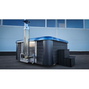 Akrilinis jacuzzi kubilas su išorine krosnele / 220cm Quadro