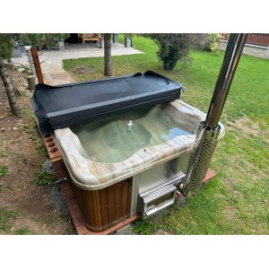 Akrilinis jacuzzi kubilas su išorine krosnele / 220cm Quadro