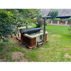 Acrylic jacuzzi hot tub with external heater / 220cm Quadro