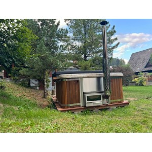 Akrilinis jacuzzi kubilas su išorine krosnele / 220cm Quadro