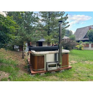 Akrilinis jacuzzi kubilas su išorine krosnele / 220cm Quadro