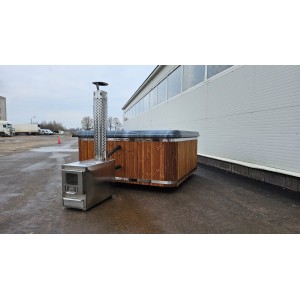 Akrilinis jacuzzi kubilas su išorine krosnele / 220cm Quadro