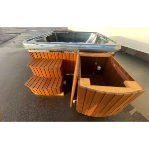Acrylic jacuzzi hot tub with external heater / 220cm Quadro