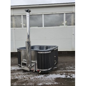 Acrylic square hot tub LOUNGE with integrated heater / 204cm Quadro