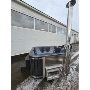 Acrylic square hot tub LOUNGE with integrated heater / 204cm Quadro