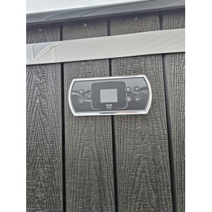 Akrilinis kvadratinis kubilas LOUNGE su integruota krosnele / 204cm Quadro