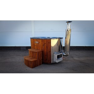 Acrylic ofuro hot tub with external heater / 2 person hot tub