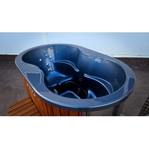 Acrylic ofuro hot tub with external heater / 2 person hot tub