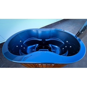 Acrylic ofuro hot tub with external heater / 2 person hot tub