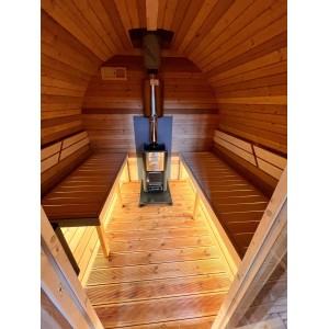 5m Barrel Sauna + Relax Room | Versatile Garden Sauna