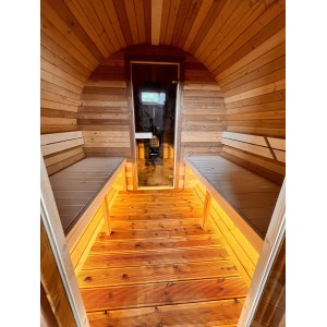 5m Barrel Sauna + Relax Room | Versatile Garden Sauna
