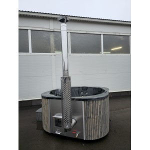 Acrylic square hot tub MARBLE 200 with integrated heater / 200cm Quadro