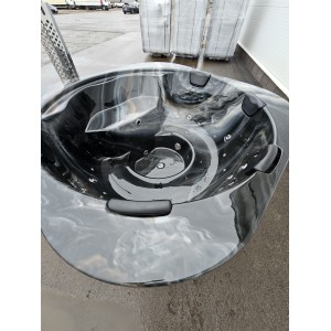 Akrilinis kvadratinis kubilas MARBLE 200 su integruota krosnele / 200cm Quadro