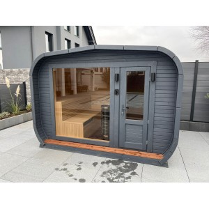 3.4m Lux Cube Sauna + Relax Room | Luxurious Garden Sauna