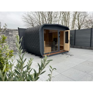 3.4m Lux Cube Sauna + Relax Room | Luxurious Garden Sauna