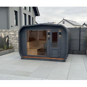 3.4m Lux Cube Sauna + Relax Room | Luxurious Garden Sauna