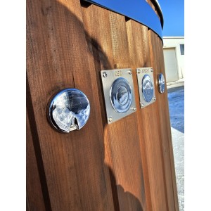 Fiberglass hot tub with external heater / 200cm - 225cm