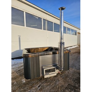 Akrilinis jacuzzi kubilas su išorine krosnele / 220cm Quadro