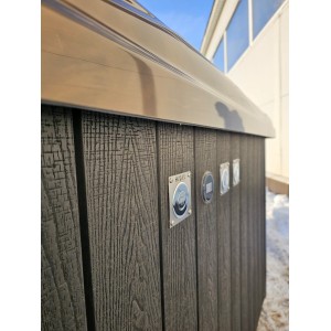 Akrilinis jacuzzi kubilas su išorine krosnele / 220cm Quadro