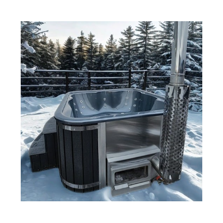 Acrylic square hot tub LOUNGE with integrated heater