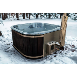 Acrylic square hot tub with integrated heater / 202cm Quadro