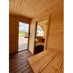 4.2m Oval Sauna + Relax Room | Luxurious Garden Sauna