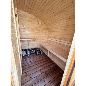 4.2m Oval Sauna + Relax Room | Luxurious Garden Sauna