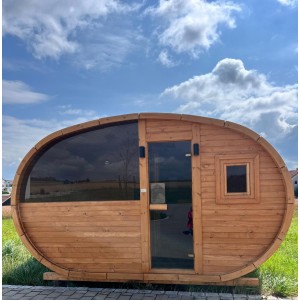 4.2m Oval Sauna + Relax Room | Luxurious Garden Sauna