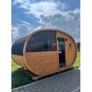 4.2m Oval Sauna + Relax Room | Luxurious Garden Sauna