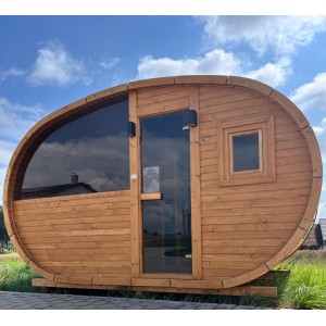 4.2m Oval Sauna + Relax Room | Luxurious Garden Sauna