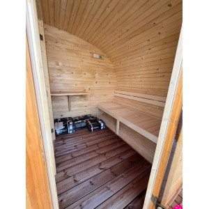 4.2m Oval Sauna + Relax Room | Luxurious Garden Sauna