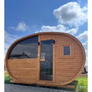 4.2m Oval Sauna + Relax Room | Luxurious Garden Sauna